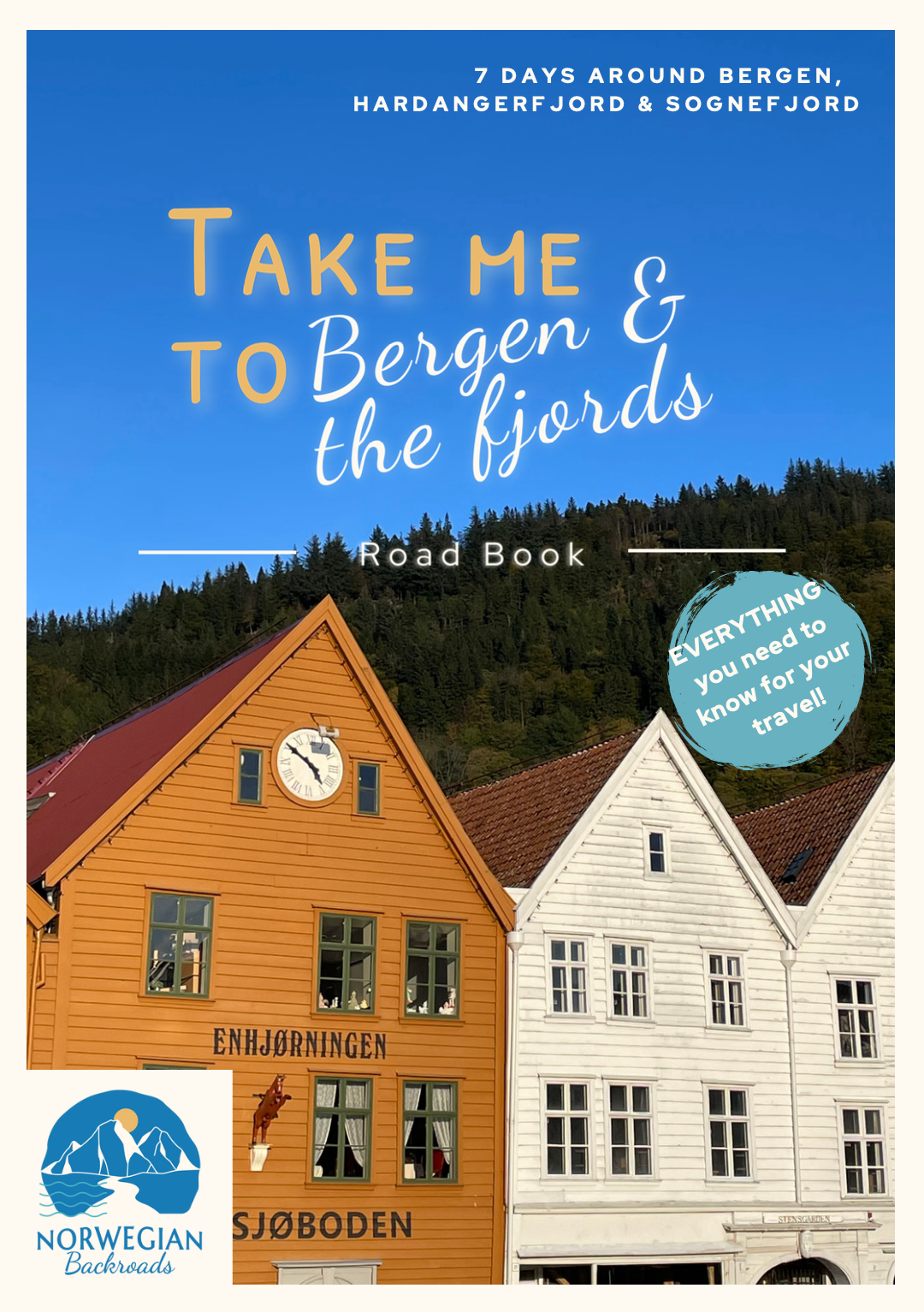Road book Travel guide with itinerary Bergen Hardanger Sognefjord Aurland Flåm
